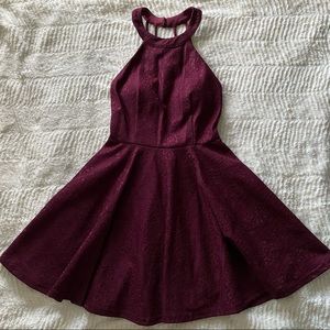 Maroon halter dress
